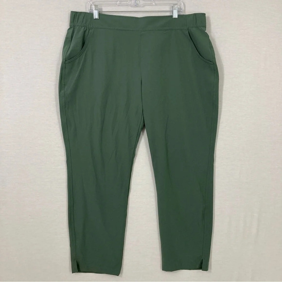 New Eddie Bauer Women's Green Lightweight Pull-on Traveler Pants size XL - Picture 1 of 10
